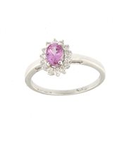 Anello Soranzo Gioielli Donna Pietre Preziose in Oro bianco Zaffiro rosa 0.63 Ct AMT10429112 - AMT10429112